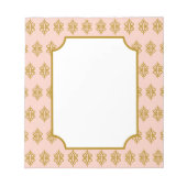 Bloc-notes en dentelle rose antique (Devant)