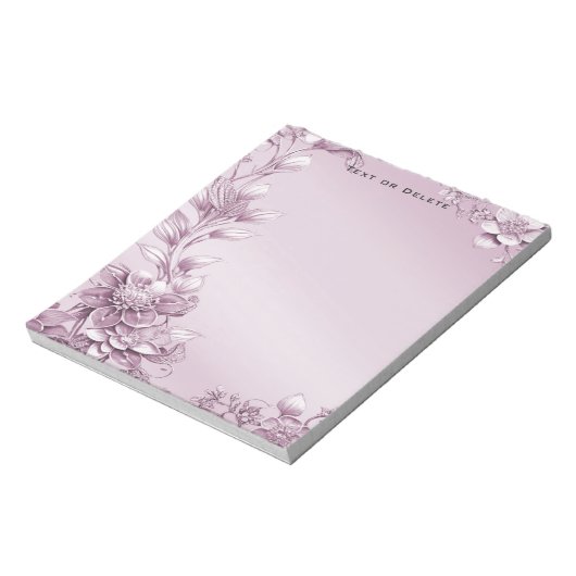 Bloc-notes en feuillage rose (Tourné)