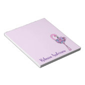 Bloc-notes en Flamant rose floral élégant (Incliné)