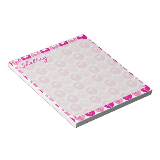Bloc-notes en Flamant rose rose (Incliné)