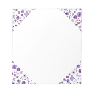 Bloc-notes en fleurs - Coin blanc