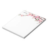 Bloc-notes en fleurs de cerises jolies VOTRE TEXTE (Tourné)