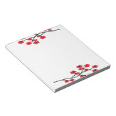 Bloc-notes en fleurs de cerisier rouge (Incliné)