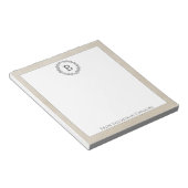 Bloc-notes en forme de couronne beige (Incliné)