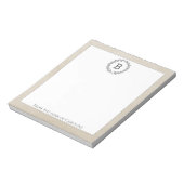 Bloc-notes en forme de couronne beige (Tourné)
