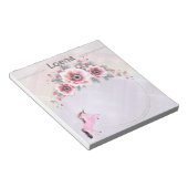 Bloc-notes en forme de licorne rose clair (Incliné)