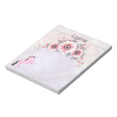 Bloc-notes en forme de licorne rose clair (Tourné)