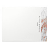 Bloc-notes en marbre blanc et or (Devant)