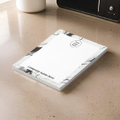 Bloc-notes en marbre noir et blanc