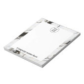 Bloc-notes en marbre noir et blanc (Tourné)