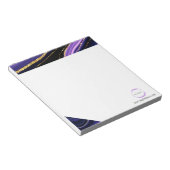 Bloc-notes en marbre noir violet pour marques comm (Incliné)