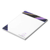 Bloc-notes en marbre noir violet pour marques comm (Tourné)