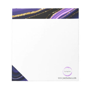 Bloc-notes en marbre noir violet pour marques comm