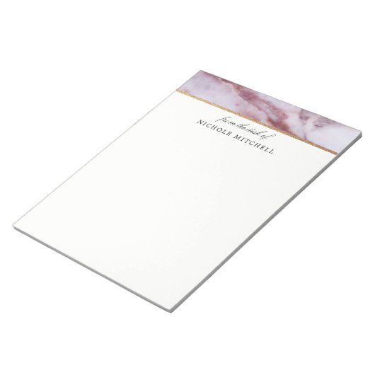 Bloc-notes en marbre rose (Incliné)