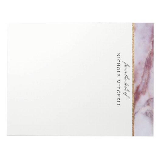 Bloc-notes en marbre rose (Devant)
