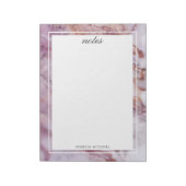 Bloc-notes en marbre rose (Tourné)