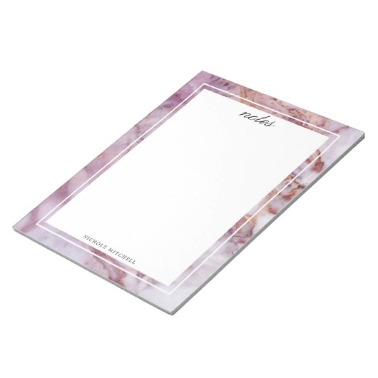 Bloc-notes en marbre rose (Incliné)