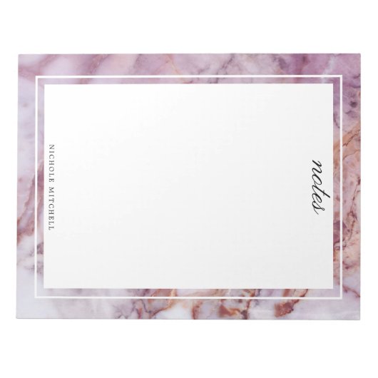 Bloc-notes en marbre rose (Devant)