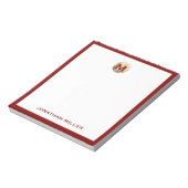 Bloc-notes en or brossé rouge (Tourné)