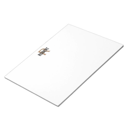 Bloc-notes en or noir moderne (Incliné)