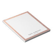 Bloc-notes en or Rose élégant (Incliné)