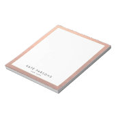 Bloc-notes en or Rose élégant (Tourné)