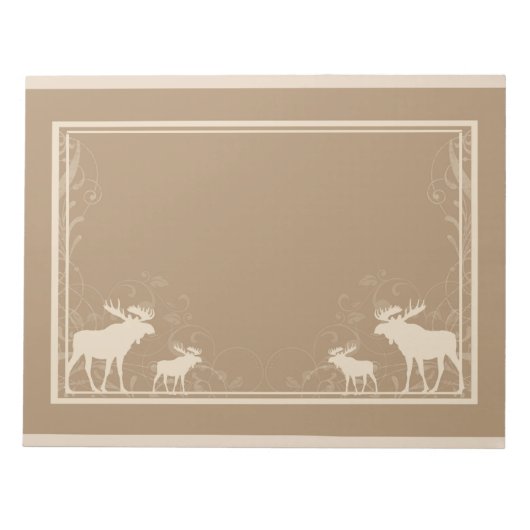 Bloc-notes en orignal beige rustique (Devant)