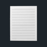 Bloc-notes en papier 12 staves blanc<br><div class="desc">12 Staves Papier de feuille de musique blanche. Parfait pour les professeurs de musique,  les étudiants en musique,  les compositeurs.</div>