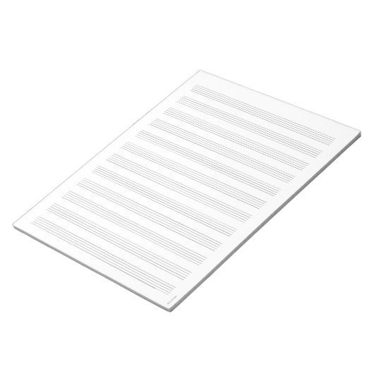 Bloc-notes en papier 12 staves blanc (Incliné)