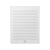 Bloc-notes en papier à musique blanc avec logo per (Tourné)