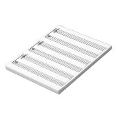 Bloc-notes en papier de musique manuscrit (Tourné)