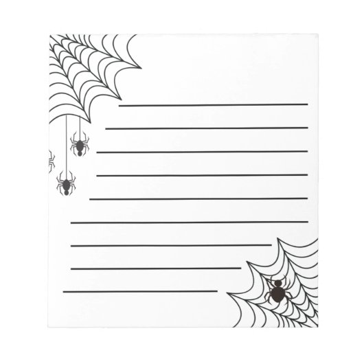 Bloc-notes en papier Éffrayant Spider Web (Devant)