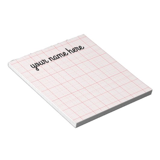 Bloc-notes en papier graphique personnalisé (Incliné)