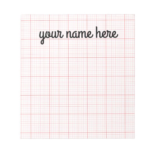 Bloc-notes en papier graphique personnalisé (Devant)