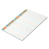 Bloc-notes en papier ligné avec crayons de couleur (Incliné)