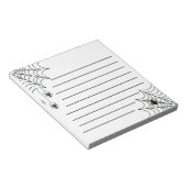 Bloc-notes en papier ligné avec toile d'araignée e (Incliné)