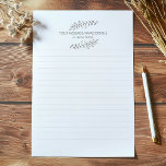 Bloc-notes en plante dessiné au crayon<br><div class="desc">Bloc-notes en feuille et en plante Ce bloc-notes en crayon,  en plante,  est un moyen parfait pour garder les choses amusantes. Dispose d'un papier-note uniformément doublé dans une couleur gris clair avec de jolis feuilles dessinés au crayon et de l'espace pour ajouter votre propre message,  nom ou détails.</div>