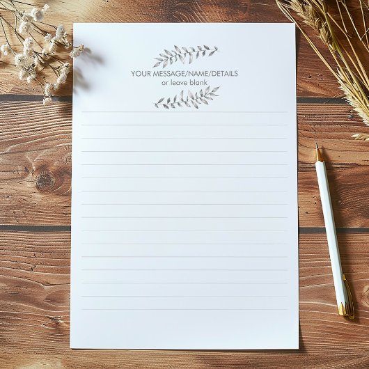 Bloc-notes en plante dessiné au crayon