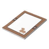 Bloc-notes en tricot à carreaux marron teckel (Tourné)