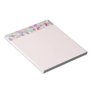 Bloc-notes en verre coupé rose