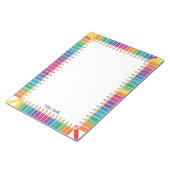 Bloc-notes encadré de crayons de couleur pour ense (Incliné)