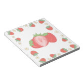 Bloc-notes esthétique à motif de fraise mignon (Incliné)