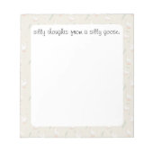 Bloc-notes esthétique à oie fine (Devant)