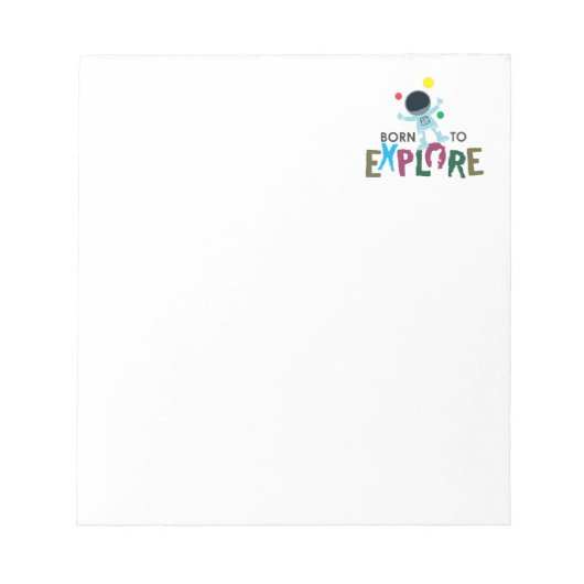 Bloc-notes et papeterie Cute Astronaut Born to Exp (Devant)
