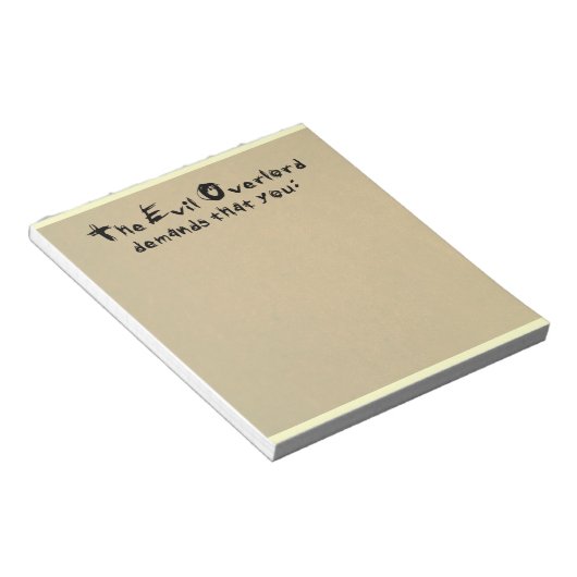 Bloc-notes Evil Overlord (Incliné)