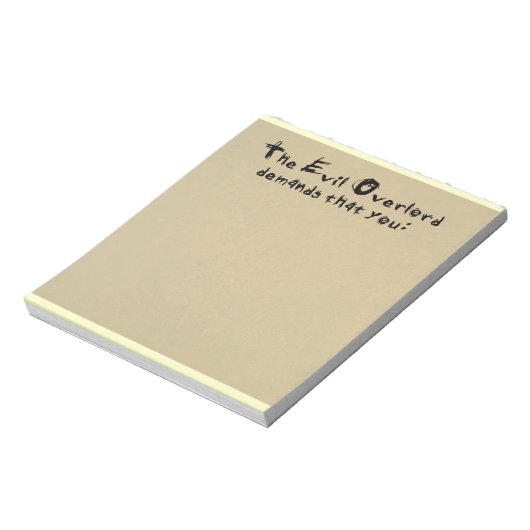 Bloc-notes Evil Overlord (Tourné)