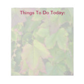 Bloc-notes : Feuilles à faire (Devant)