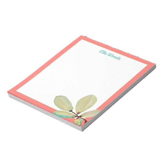 Bloc-notes Feuilles aquarelle (Tourné)