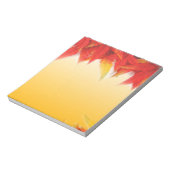 Bloc-notes feuilles d'érable rouges d'automne (Tourné)