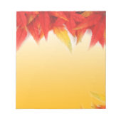 Bloc-notes feuilles d'érable rouges d'automne (Devant)